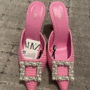 Zara Pearl Beaded Heel